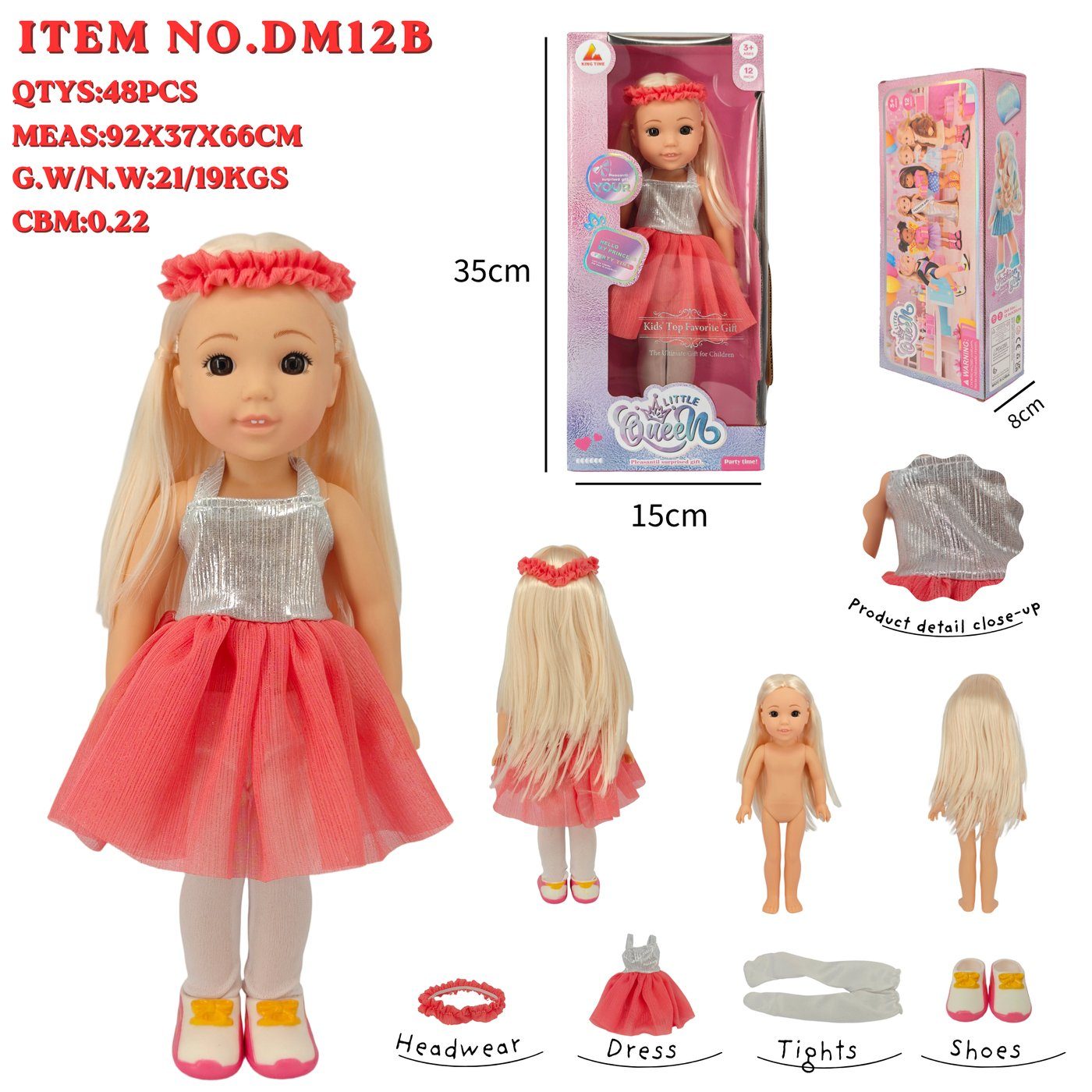 DM12B Little Queen Fashion Doll main image