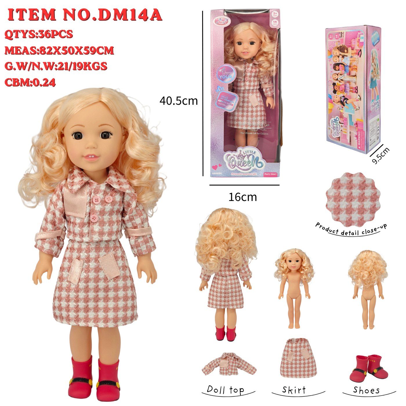 DM14A Little Queen Fashion Doll main image