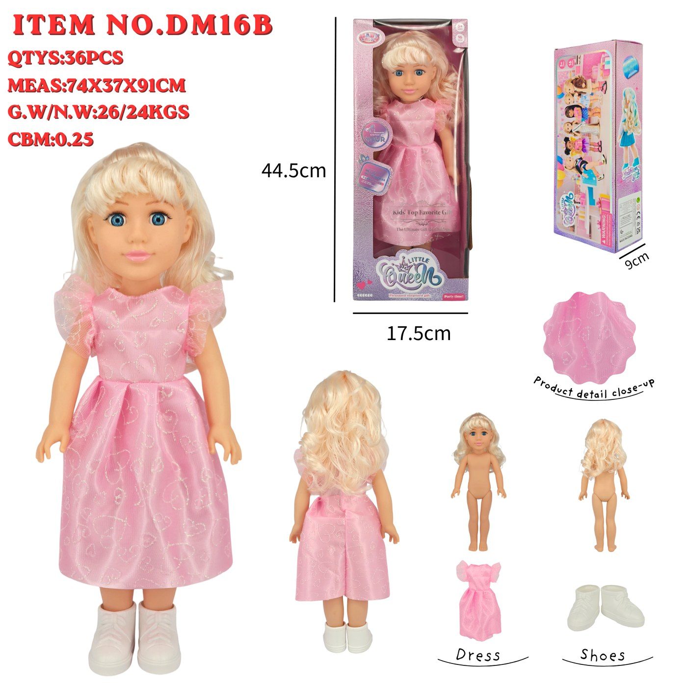 DM16B Little Queen Fashion Doll main image