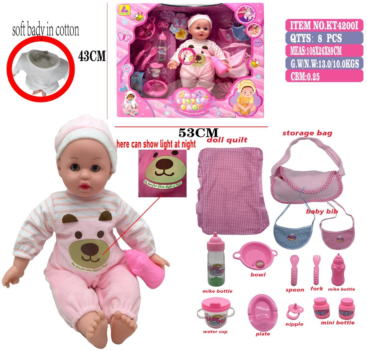 KT4200I Soft Body Doll Set 41cm main image